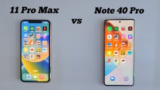 infinix Note 40 Pro vs iphone 11 Pro Max || Speed Test