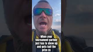 When your tournament bass fishing partner never can prefish