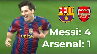 Day #151 | Messi 151st goal | Barcelona vs Arsenal (4/6/2010)