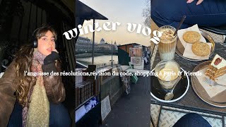 winter vlog! l’angoisse des résolutions, révision du code, shopping à Paris, date nights & friends