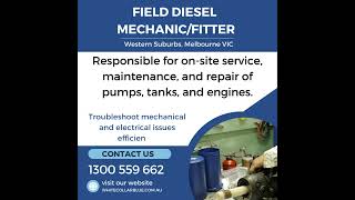 Field Diesel Mechanic / Fitter | Melbourne