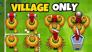 How I Got 75% WINRATE Using Only VILLAGE Strategies... (Bloons TD Battles)