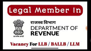 Law Graduate Job In Department Of Revenue| LLB Jobs 2021 #lawyer #lawjobs #jobs #advocate