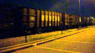 NS 95R (3-22-12) 3 SD40E's lead a Herzog Ballast train through West Dearborn!