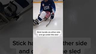 Some closeup of the skills in sled hockey