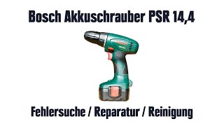 Bosch Akkuschrauber PSR 14,4 – Fehlersuche / Reparatur / Reinigung (Motor raucht, qualmt)