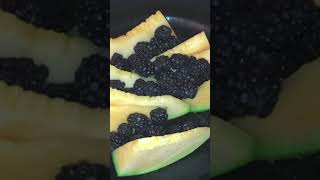 ASMR  Eating Cantaloupe & BlackBerries #shorts #asmr