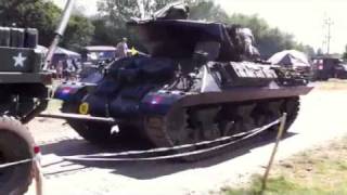 3 Ward La France towing 3 tank destoyers, M10 Achilles and M36 Jackson, Hop Farm 2011.