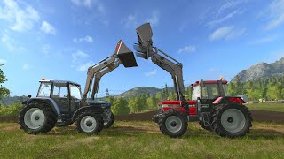 Tractor with front loader | Manure transport and agricultural equipment washing | Gameplay