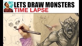 Time Lapse: Lets Draw Monsters!