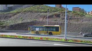 Las Palmas de Gran Canaria. Guagua línea 50 en Ciudad Deportiva. 10 de Noviembre 2023