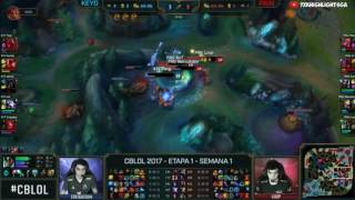 Kami Backdoor no primeiro jogo do CBLoL 2017