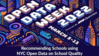 Recommending Schools using NYC Open Data on School Quality