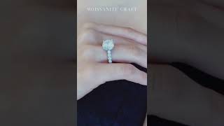 Round Cut Hidden Halo Moissanite Engagement Ring #finejewelry #dreamring #ringgoals #celebratelove