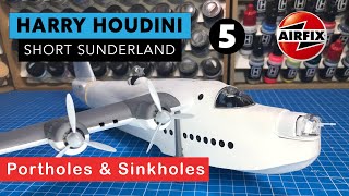 Airfix Sunderland Part 5 Portholes Sink Holes Putty and Flu