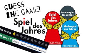 CAN YOU GUESS THESE SPIEL DES JAHRES WINNERS??? | 1 Star BoardGameGeek Ratings