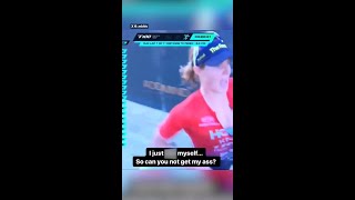 Marathon runner tells camera not to film her poo