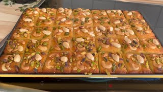 #الهريسة_النبكية بأربع مكونات وأبسط طريقة😋/#sweetrecipe