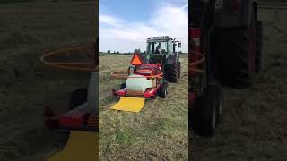 Round straw baler #tractor #reels #wheat #johndeere