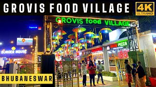 Bhubaneswar : [4K] Grovis Food Village | Infocity Square | Patia | Near 99 North | Food Court