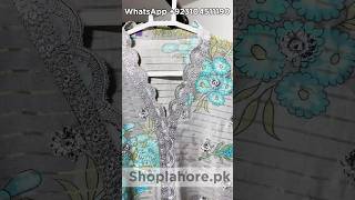 Embroidered Luxury lawn wear 3pcs stitched suit part 1 #youtubeshorts #trending