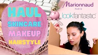 HAUL MAKEUP SKINCARE & HAIRSTYLE! LOOKFANTATIC & MARIONNAUD!