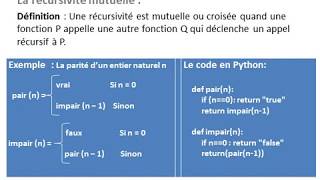 Cours sur la récursivité