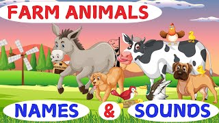 Farm Animals Names and Sounds for Kids | Early Learning Sensory Video