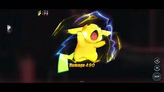 Pokemon Pikachu thunder attack powerful 4000 fire attack 1 vs 3 battle winner Pikachu