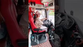 Female Bus Driver | Driving Bus | Driving Bus | Beautiful Girl Truck Drivers