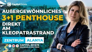 Außergewöhnliches 3+1 Penthouse direkt am Kleopatrastrand