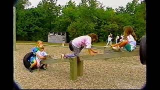 old wooden playground at St Volodymyr Ukrainian cultural centre in Oakville from Kontakt tv show