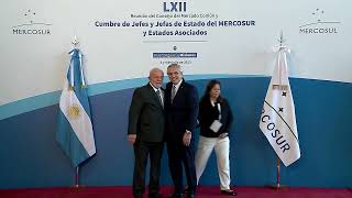 4/7/2023(Puerto Iguazú Argentina) Pr Lula é recebido pelo Pr Alberto Fernandez na Cúpula do Mercosul