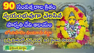 Paravthi devi temple boyapalem Guntur | 90 years old స్వయంభూగా వెలసిన పార్వతి దేవి| AP Tourist place