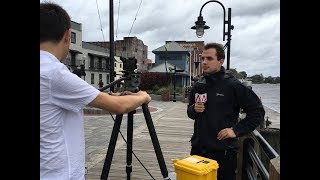 Reporting on Reporters - Hurricane Florence in French, German, English