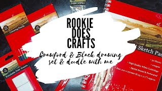 ROOKIE DOES CRAFTS The Works Crawford & Black drawing set testing *doodle with me*