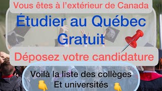 #exemptions de frais de scolarité #étudier au Québec