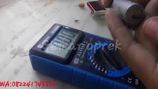 Pengukuran resistor,elco dan milar menggunakan multitester/avometer digitan sunshine dt-9205e