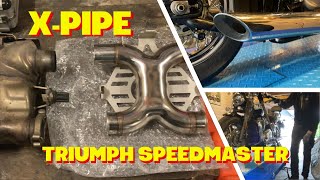 Installing a Motone X-pipe on my Triumph Speedmaster - compare sound before and after