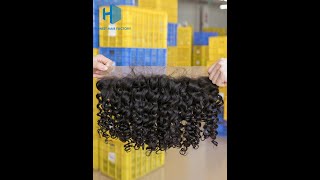 Pre-plucked 13*5 transparent lace frontal deep wave- China Hair Factory