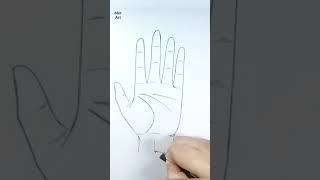 How to draw perfect hand  #simpleart #drawing #painting #creative #shorts