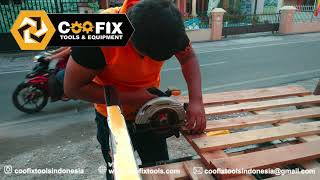 PEMBUATAN ALAS KAYU MOBIL PICK UP DENGAN PERALATAN COOFIX