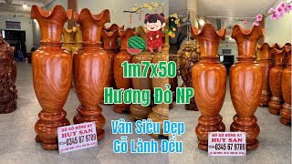 Lục Bình Hương Đỏ Nam Phi 1m7x50 Chọn Vân Vip Đẹp Đều, Gỗ Đẹp Không Vết Tích