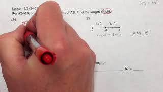 Review for Unit 1 - Midpoint, Segment Bisector, Angle Bisector