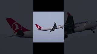 Turkish Cargo A330-200 takes off in slow motion #shorts #shortsvideo #turkish #slowmotion #fyp