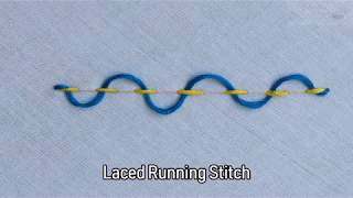 Laced Running Stitch In Hand Embroidery Stitches Tutorial