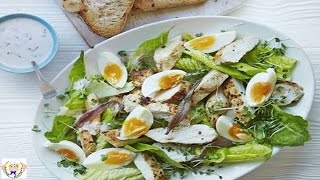 Skinny chicken Caesar salad