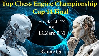 Stockfish 17 vs LC Zero 0.31 | TCEC Cup 14 Final  |  Game 05