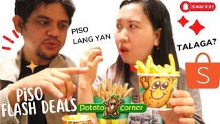 PISO LANG ANG POTATO CORNER THRU SHOPEE PAY, Ang mura! (Piso Shopee Deals)