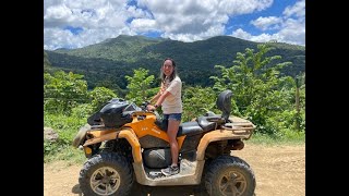 Riding ATVs in Carabali Rainforest Park in Puerto Rico| Lunch at Los Kioskos de Luquillo